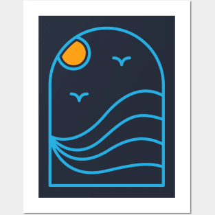 Ocean Waves 1 Posters and Art